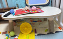 魚(yú)躍星空花生桌可升降兒童書(shū)桌嬰幼兒早教學(xué)習(xí)桌子寶寶寫(xiě)字桌椅套裝游戲桌 米色小號(hào)【3D硅膠包邊+6檔調(diào)節(jié)】 【3cm加厚桌面】 曬單實(shí)拍圖