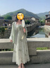素織錦新中式吊帶連衣裙女夏季改良漢服披肩兩件套國風(fēng)套裝開衫仙女裙 江南風(fēng)吊帶裙+上衣套裝【綠色】 均碼 【推薦體重80-130斤】 曬單實拍圖