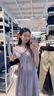 朗茵孕婦裙2025新款潮媽孕期穿搭法式寬松針織披肩長裙夏季孕婦連衣裙 紫色連衣裙 XL建議130-145斤 曬單實(shí)拍圖