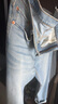 Levi's李維斯冰酷系列男士美式復古502錐型涼感防曬藍色牛仔褲 淺藍色 31 (32) 曬單實(shí)拍圖