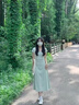 LPOX裙子女夏季2025新款綠色收腰連衣裙修身包臀裙微胖a型長(zhǎng)裙子女 薄荷曼波長(zhǎng)款連衣裙 黃皮顯白 M 曬單實(shí)拍圖
