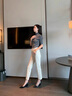NINE WEST玖熙美國品牌高跟鞋女2025秋新款簡約通勤幾何坡跟尖頭淺口單鞋女 黑色 20 預售訂金，補尾款發(fā)貨 曬單實拍圖