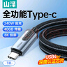 山澤USB4雙Type-C數(shù)據(jù)線PD240W超級(jí)快充8K投屏兼容雷電4傳輸適用蘋果15華為手機(jī)平板筆記本充電線1米 曬單實(shí)拍圖