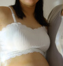 貓人（MiiOW）女士吊帶背心帶胸墊內(nèi)搭外穿收副乳蕾絲波浪鏤空美背夏薄款打底衫 曬單實(shí)拍圖
