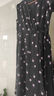 啄木鳥法式碎花連衣裙女紫色郁金香夏季2025年新款顯瘦氣質(zhì)雪紡連衣裙女 黑色郁金香 2XL 125-135斤 曬單實(shí)拍圖