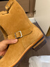 玩累了的孩子·EngineerBoot 復(fù)古摩托機(jī)車頭層反絨帶扣工程師工裝長靴 臺(tái)灣反絨皮F1米色-自產(chǎn)8795底 44 曬單實(shí)拍圖