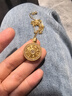 六桂福珠寶八寶羅盤(pán)黃金吊墜足金鑲嵌鋯石項(xiàng)鏈鎖骨鏈生日禮物女七夕禮物項(xiàng)鏈 足金吊墜2.15g+S925鏈+證書(shū)+品牌禮盒 曬單實(shí)拍圖