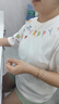 查爾斯桃心【王楚然同款】短袖t恤男女重磅創(chuàng)意卡通涂鴉純棉情侶圓領(lǐng)體恤  L 曬單實拍圖