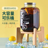 黔匯友可樂(lè )桶玻璃泡酒瓶調酒網(wǎng)紅啤酒飲料桶帶龍頭水果茶桶罐果汁桶容器 6斤（3L)瓶+ABS龍頭+架 曬單實(shí)拍圖
