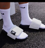 耐克（NIKE）官方OFFCOURT ADJUST男拖鞋秋季魔術(shù)貼一字拖室內(nèi)DQ9624 100山峰白/山峰白/黑 42.5 曬單實拍圖