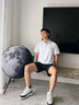 361°polo衫男t恤男短袖衣服運動服飾夏季冰絲速干足球跑步男士健身裝 本白【速干】 L 曬單實拍圖