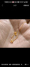 六福珠寶七夕禮物足金花韻黃金耳線可DIY轉(zhuǎn)運(yùn)珠素鏈耳飾 總重約0.66克 曬單實(shí)拍圖