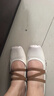 百麗（Belle）博主同款扣帶時裝瑪麗珍鞋女2025春新優(yōu)雅鞋D3Z1DAQ5 米白 36 (230mm) 曬單實(shí)拍圖