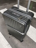 世界地理【新品】德國前開蓋行李箱男女密碼拉桿箱登機(jī)萬向輪旅行箱皮箱子玄鐵灰（簡約干練+硬朗冷酷）20英寸 登機(jī)箱 曬單實(shí)拍圖