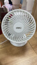 得力（deli）USB桌面風(fēng)扇迷你輕音小電扇家用臥室學(xué)生宿舍辦公室臺(tái)式桌面扇臺(tái)夾扇 白 曬單實(shí)拍圖