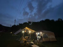 潮走德國品質(zhì)帳篷戶外野營過夜露營兩室一廳防雨防曬雙層加厚可多人 3-5人單個帳篷兩室1廳【云霧灰】 曬單實拍圖