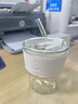 杯子玻璃杯家用加厚防燙咖啡杯學(xué)生帶吸管辦公室喝水杯 竹節(jié)杯 350ml 曬單實拍圖