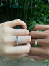 DR CK情侶對(duì)戒一對(duì)純銀莫桑石鉆戒求婚結(jié)婚戒指七夕情人節(jié)生日送女朋友 山盟海誓情侶對(duì)戒開口-火爆款 曬單實(shí)拍圖
