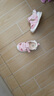 婧麒（JOYNCLEON）嬰兒涼鞋寶寶學(xué)步鞋軟底防滑網(wǎng)面單鞋透氣男女寶網(wǎng)鞋嬰兒機(jī)能鞋 粉紅色 18 碼(內(nèi)長13.5cm腳長13cm) 曬單實拍圖