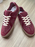 極路客新款復古德訓鞋男女同款休閑運動(dòng)鞋百搭款防滑耐磨橡膠底滑板鞋 酒珀紅 42 曬單實(shí)拍圖