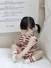 GOBABYGO丹麥兒童運動襪嬰幼兒襪子春夏款男女童中筒襪寶寶防滑透氣襪子 米白-紅條紋 1雙 2-3歲 曬單實拍圖
