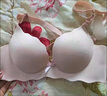 KJ文胸?zé)o鋼圈聚攏內(nèi)衣女調(diào)整型收副乳簡約無痕一片式少女文胸胸罩 灰藍(lán)色 75A B=34AB 上薄下厚2.0 曬單實(shí)拍圖