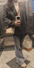 MO&Co.【C+系列】西裝2025春新品含智性灰條紋墊肩MBE1BLA003 灰白條色 S 160 曬單實拍圖