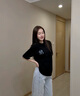 美職棒（MLB）官方旗艦 男女情侶裝短袖25夏季新款上衣后背仿牛仔老花半袖服T恤 紐約洋基隊(duì)0953/黑色 M 170/92A 曬單實(shí)拍圖
