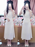 蔻伊婭（Kouyiya）品牌女裝新品連衣裙子夏天女裝2025夏季新款氣質(zhì)名媛復(fù)古魚尾裙 棷奶白 S 曬單實(shí)拍圖