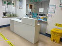 燕子高飛辦公司前臺桌迎賓接待臺店鋪酒店商用機(jī)構(gòu)大廳柜臺子 白色+灰色格柵【右拐角】 240*60*100cm 曬單實(shí)拍圖