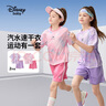 迪士尼（DISNEY）女童棉質(zhì)透氣圓領(lǐng)短袖T恤六一兒童節(jié)半袖上衣25夏DB321BE50紫150 曬單實拍圖