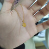 興穎新款金包銀項鏈女高級爆閃細(xì)款鏤空方糖套鏈鎖骨鏈輕奢情人節(jié)送禮 金1克-總重約5克-鏤空方糖套鏈 曬單實拍圖