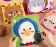 迪漫奇手工毛線畫刺繡兒童卡通動物戳戳樂幼兒材料包制作過家家玩具 曬單實(shí)拍圖