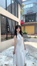 自巧【悅己小白裙】小個(gè)子斜裁白色連衣裙女夏2025夏新款無(wú)袖裙子 雅白色 S （3碼） 曬單實(shí)拍圖