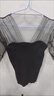 女主播性感上衣女士短袖低胸的直播衣服女服裝上鏡超仙網(wǎng)紗拼接針織衫緊身氣質(zhì) 黑色 均碼 曬單實(shí)拍圖
