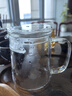 九土 耐熱玻璃公道杯透明辦公泡茶杯帶月牙一體過濾分茶杯茶道器具 玻璃公杯帶蓋 400ml 1只 曬單實拍圖