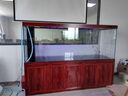 玉弘杰2026新款中式智能魚(yú)缸超白玻璃客廳中大型底濾生態(tài)免打理水族箱 紅木紋色【鋁合金包邊+合金承重】 80*50*150cm 曬單實(shí)拍圖