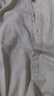 羅蒙（ROMON）亞麻短袖襯衫男休閑寬松日系夏季薄透氣棉麻套頭白襯衣卡其色3XL 曬單實拍圖