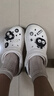 卡駱馳crocs貝殼泡芙洞洞鞋休閑鞋|210061 白色-100 37/38(230mm)  曬單實拍圖