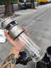 點(diǎn)盛純鈦茶水雙層玻璃杯男女士茶水分離泡茶杯2025新款耐高溫水杯泡茶 禮盒包裝-鈦晶藍(lán)400ml送杯套杯刷 曬單實(shí)拍圖