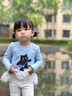 MQDMINI童裝女童長袖T恤5A抗菌兒童t恤小貓蕾絲花邊甜美系打底上衣 曬單實拍圖