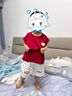 G.DUCKKIDS小黃鴨童裝男童套裝夏季新款帥氣兒童夏裝男孩衣服無(wú)袖背心兩件套 紅色 100 尺碼2~3歲【90-100cm】cm 曬單實(shí)拍圖