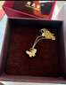 周大生復(fù)購補貼蝴蝶黃金吊墜熒光足金掛墜七夕禮物送女友 翩翩蝴蝶0.45g 曬單實拍圖
