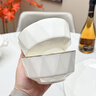 漢茗景德鎮(zhèn)高級(jí)感骨瓷碗盤餐具整套家用輕奢陶瓷器碗筷碟套裝喬遷禮物 高溫釉下彩丨皮箱裝丨 80件套 曬單實(shí)拍圖