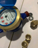 迪普爾 數字家用水表絲扣4分冷水表配加厚銅接頭旋翼濕式自來(lái)水表 6分水表DN20附帶銅接頭 曬單實(shí)拍圖