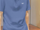 361°男裝運動(dòng)T恤男短袖上衣翻領(lǐng)polo衫夏季透氣男士純色休閑服 水手藍 XL 180 曬單實(shí)拍圖