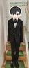 羅蒙男童西裝套裝婚禮花童西服主持人鋼琴表演禮服兒童演出服 黑色150 曬單實拍圖