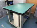 豫爾文   重型加厚鉗工工作臺帶輪移動(dòng)工廠(chǎng)車(chē)間檢驗維修臺防靜電不銹鋼 1200*750mm雙層+輪子 曬單實(shí)拍圖