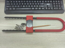 玻璃門(mén)鎖u型鎖推拉門(mén)插鎖店面商鋪加長(cháng)鎖家用雙開(kāi)門(mén)不銹鋼防盜鎖 特粗黑鋼42防磕碰銅芯5鑰匙紅色 曬單實(shí)拍圖