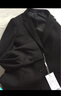 羅蒙西服套裝女士職業(yè)裝韓版修身單西正裝商務(wù)OL女式面試工作通勤西服 黑色加襯衫套裝 170/94 褲子82 曬單實(shí)拍圖